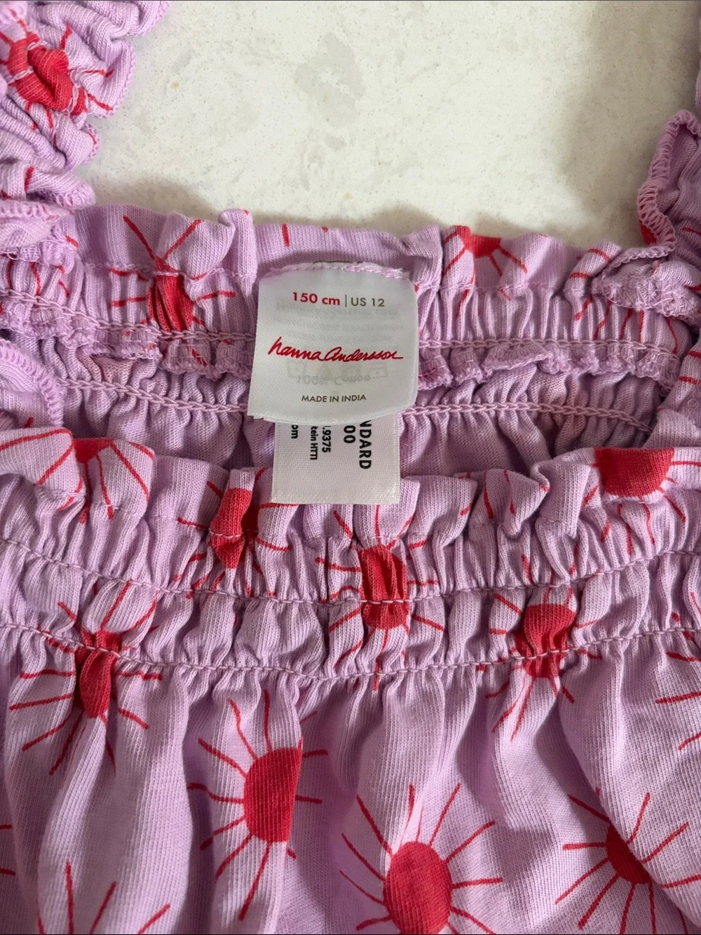 Hanna Andersson Pink Set with Red Sun Motif